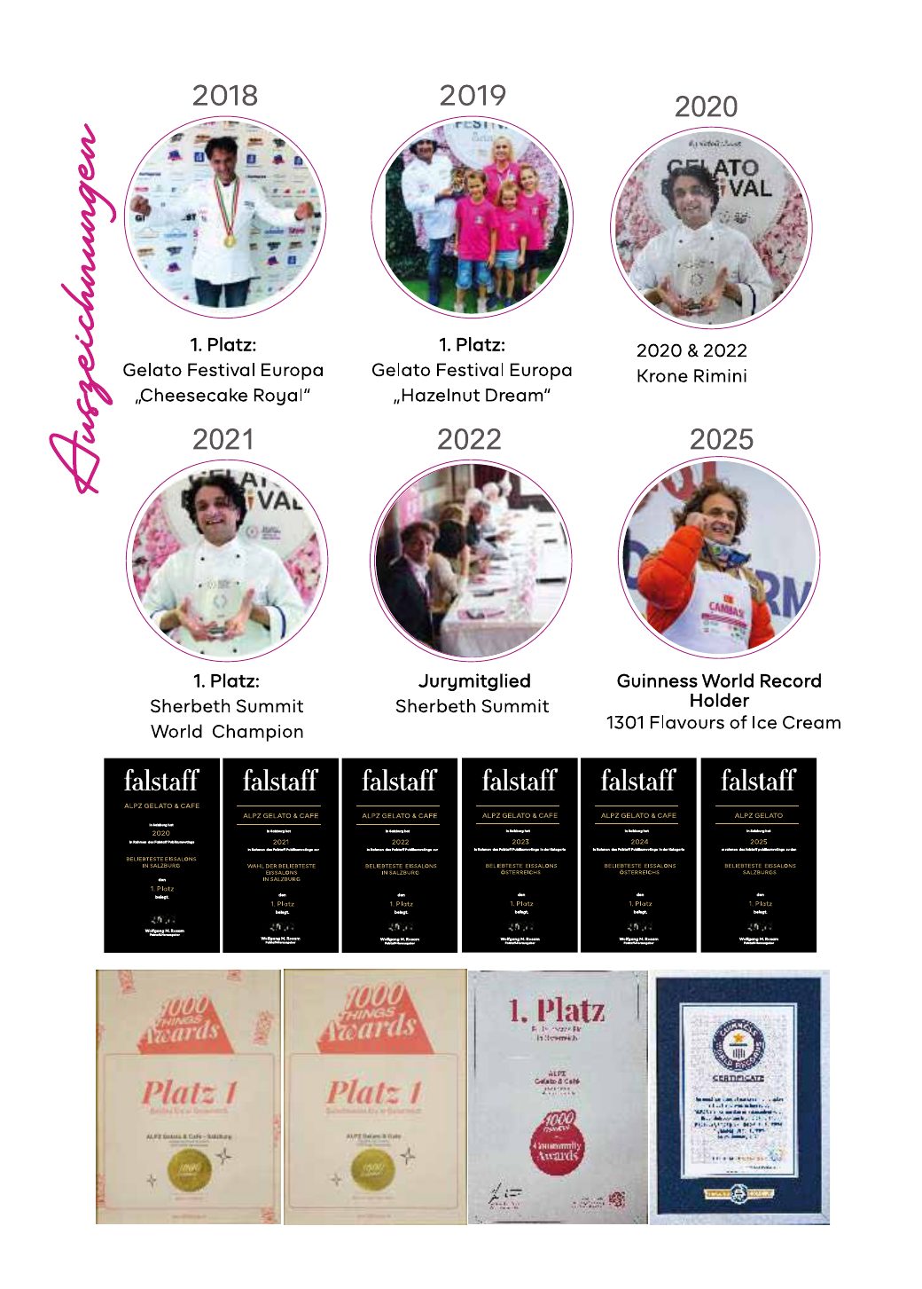 Eiskarte ALPZ Gelato & Cafe – Seite 3